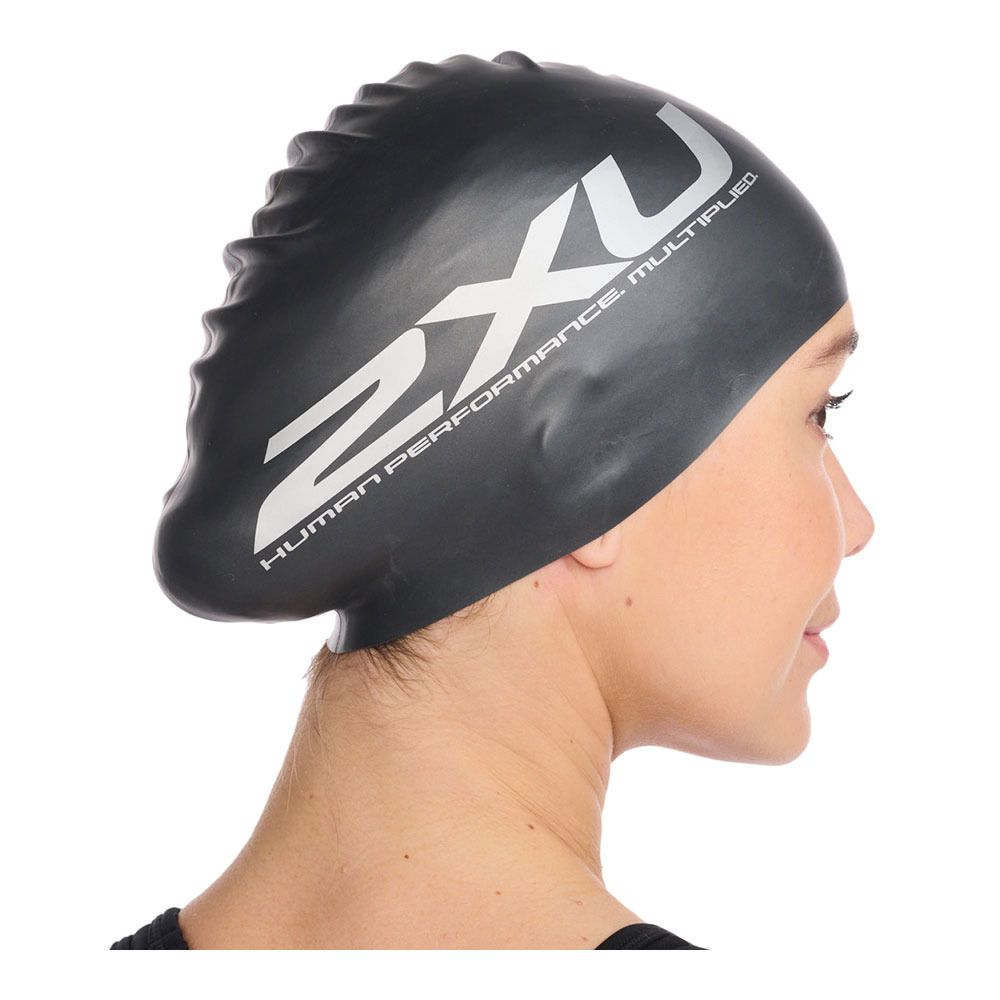 2xu SILICONE - Bonnet de bain black/black