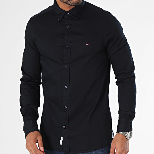 Chemise Manches Longues Flex Dobby 9970 Bleu Marine