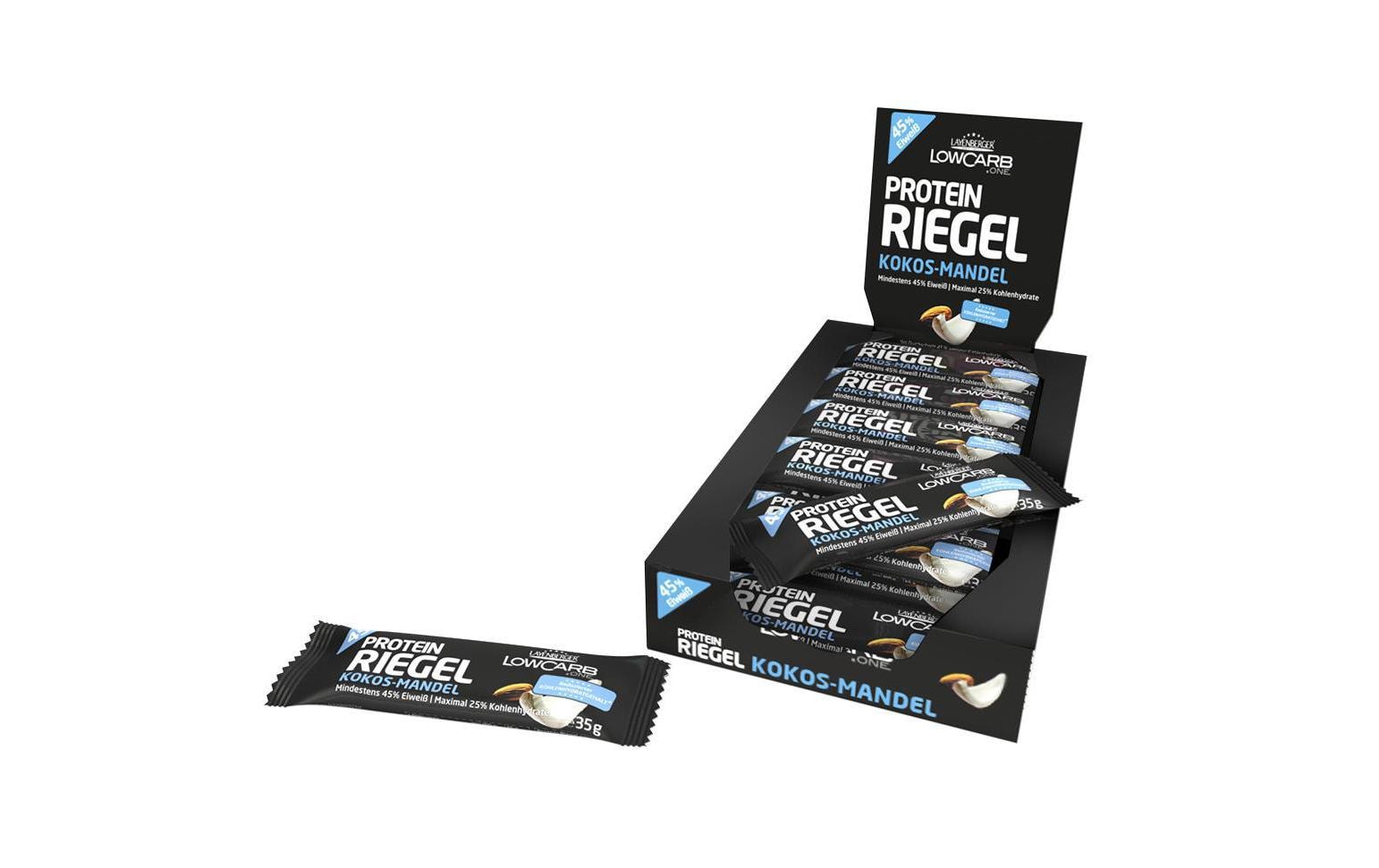 Riegel  Protein-Riegel Kokos-Mandel 18 x 35 gProtein Riegel mit Kokos und Mandeln