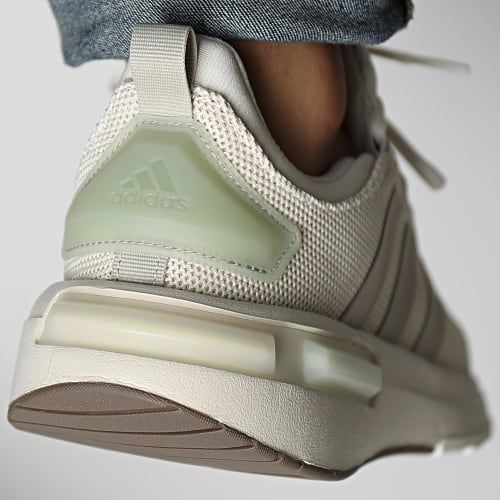 Baskets Racer TR23 ID7355 Aluminium Wonder Beige Silver Green