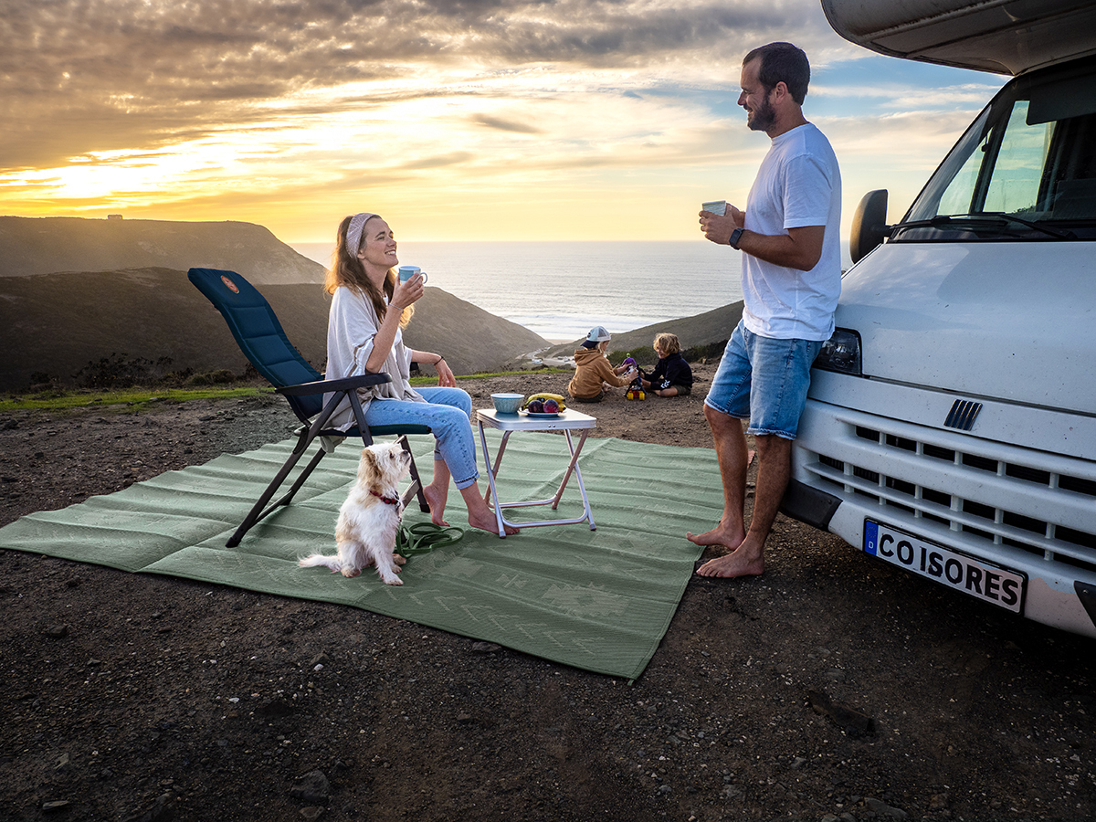 Wander Wonder Patio Mat Bohemian Sage Green 500 x 250 cm tenttapijt