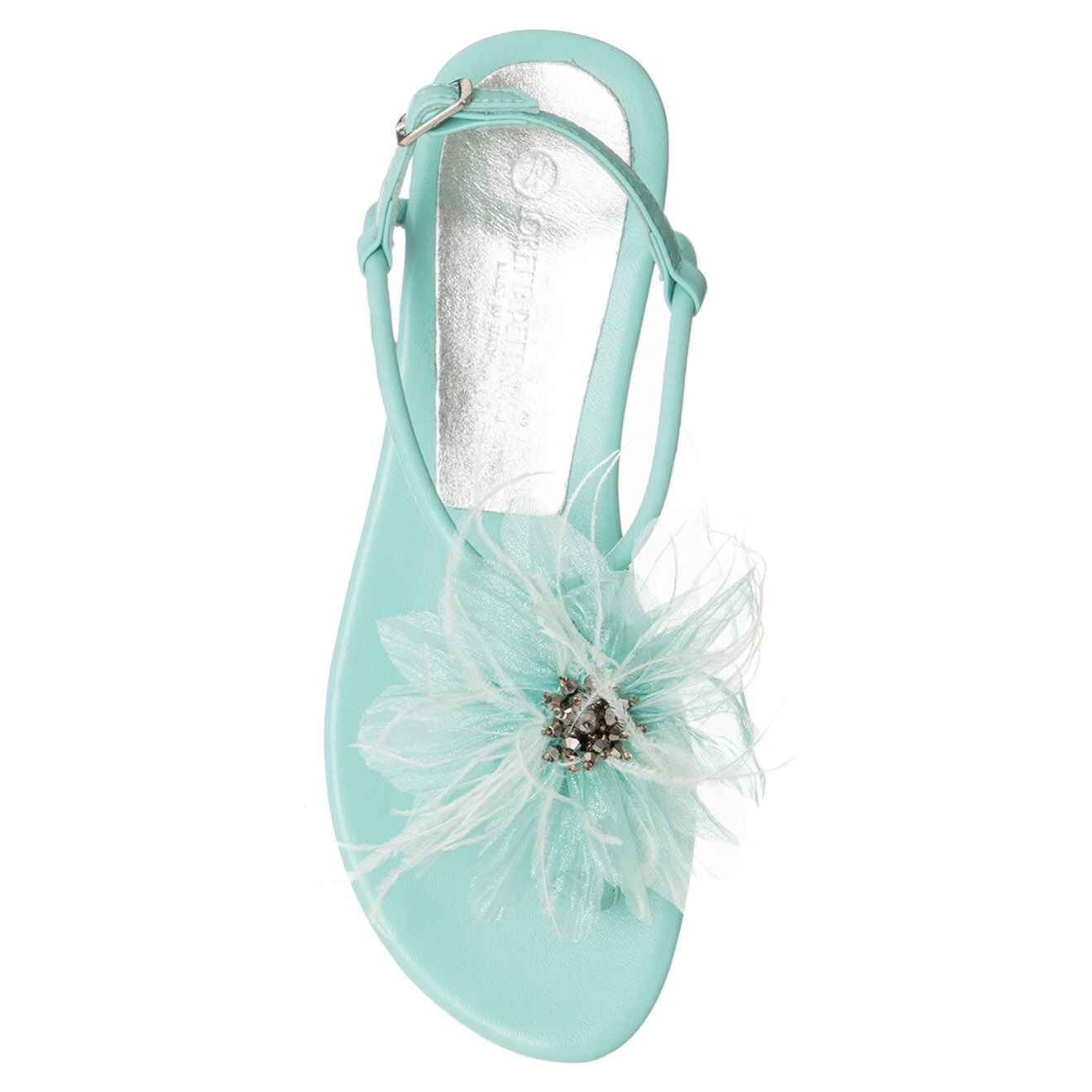 Loretta Pettinari Sandales en Cuir Lisa bleu clair