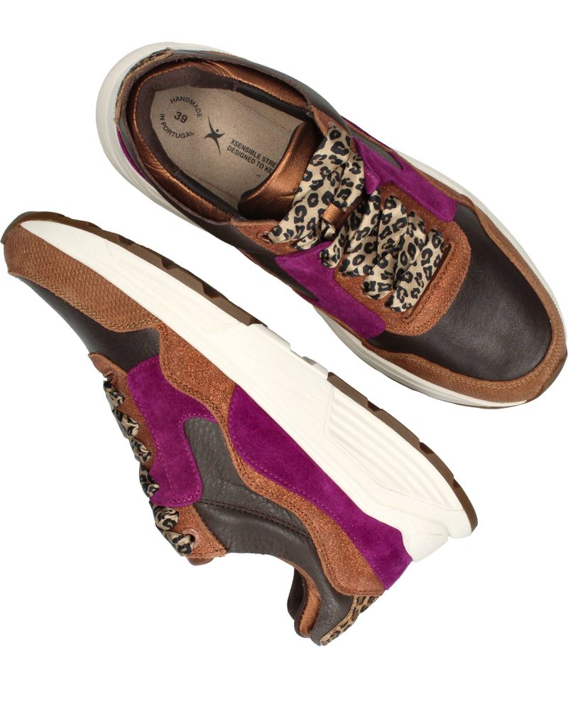 Xsensible Golden Gate Stretchwalker GX Sneakers Bruin Dames