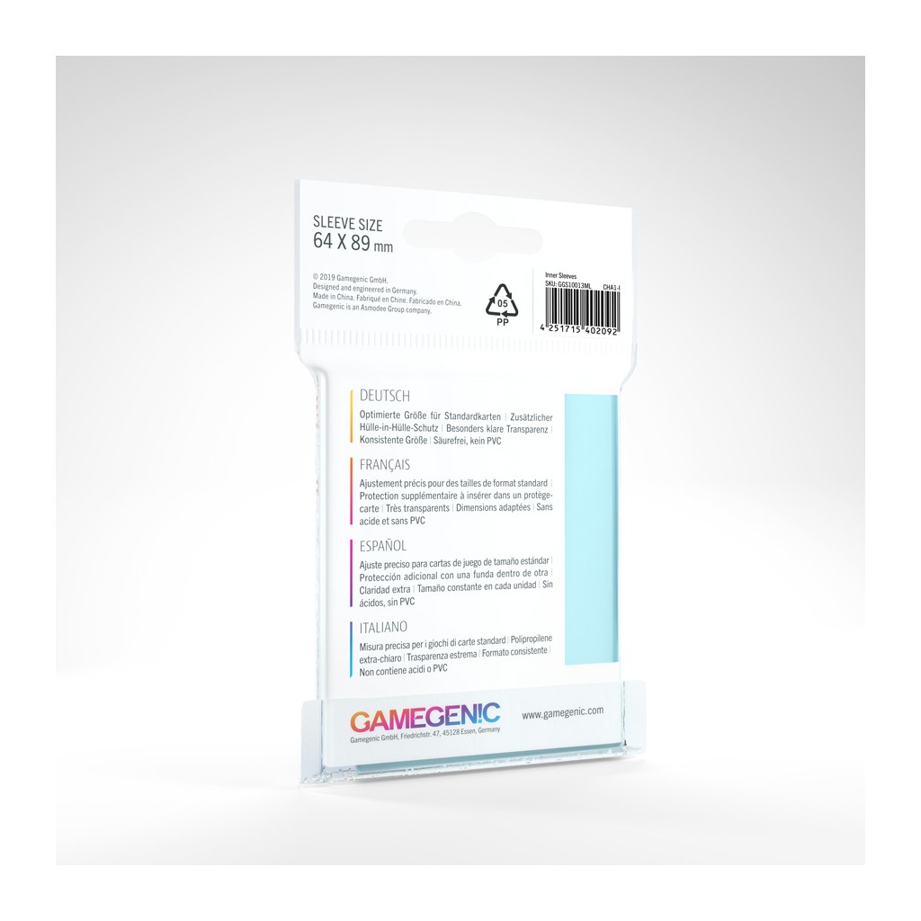 Gamegenic - 100 Inner Sleeves - 64x89