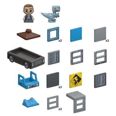 Tile Town Jurassic World Dino Rescue Magnetsett 20 Brikker