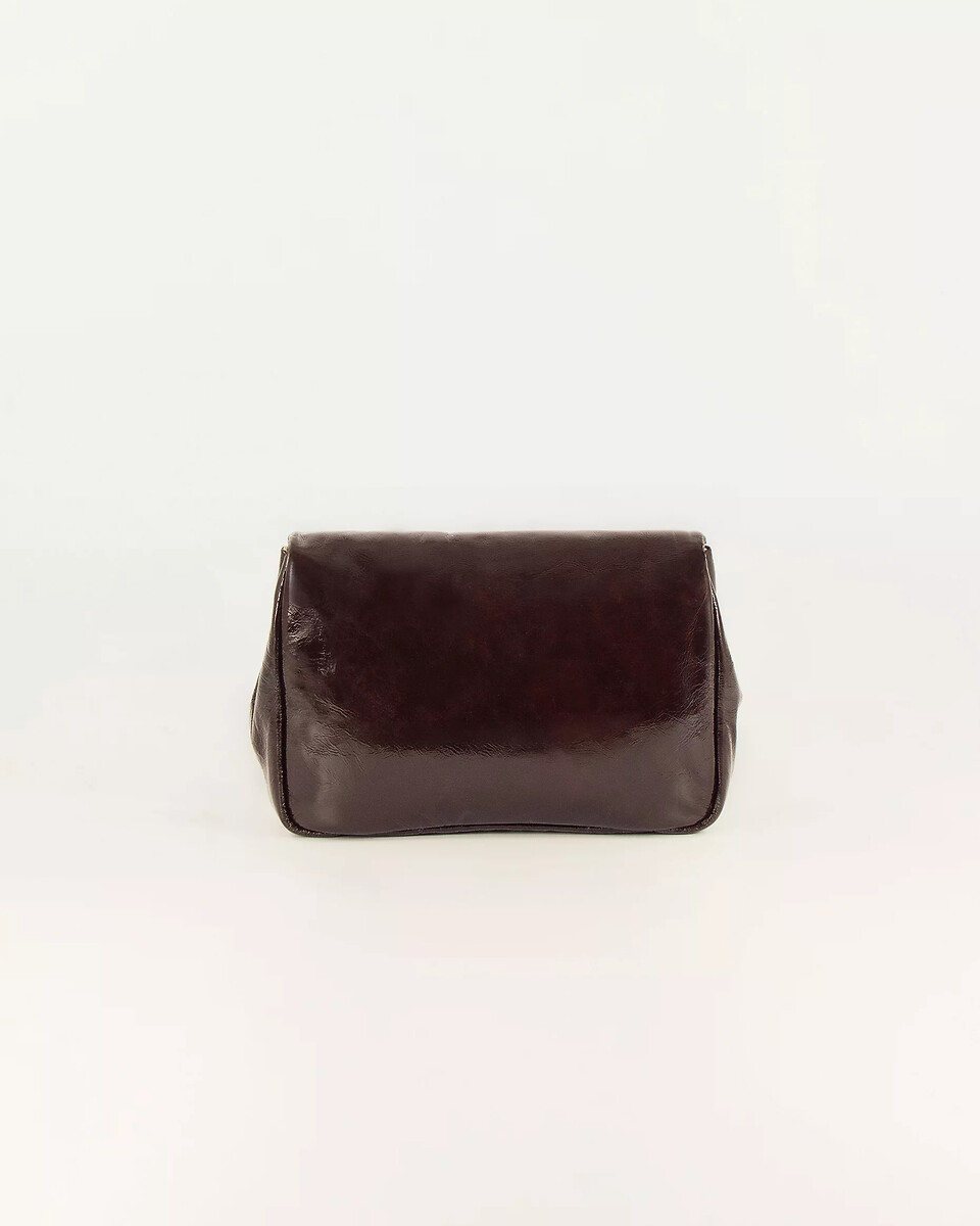 SESSUN<br>Bolsa de ombro em couro envernizado PUFFY S DIVILUZ
