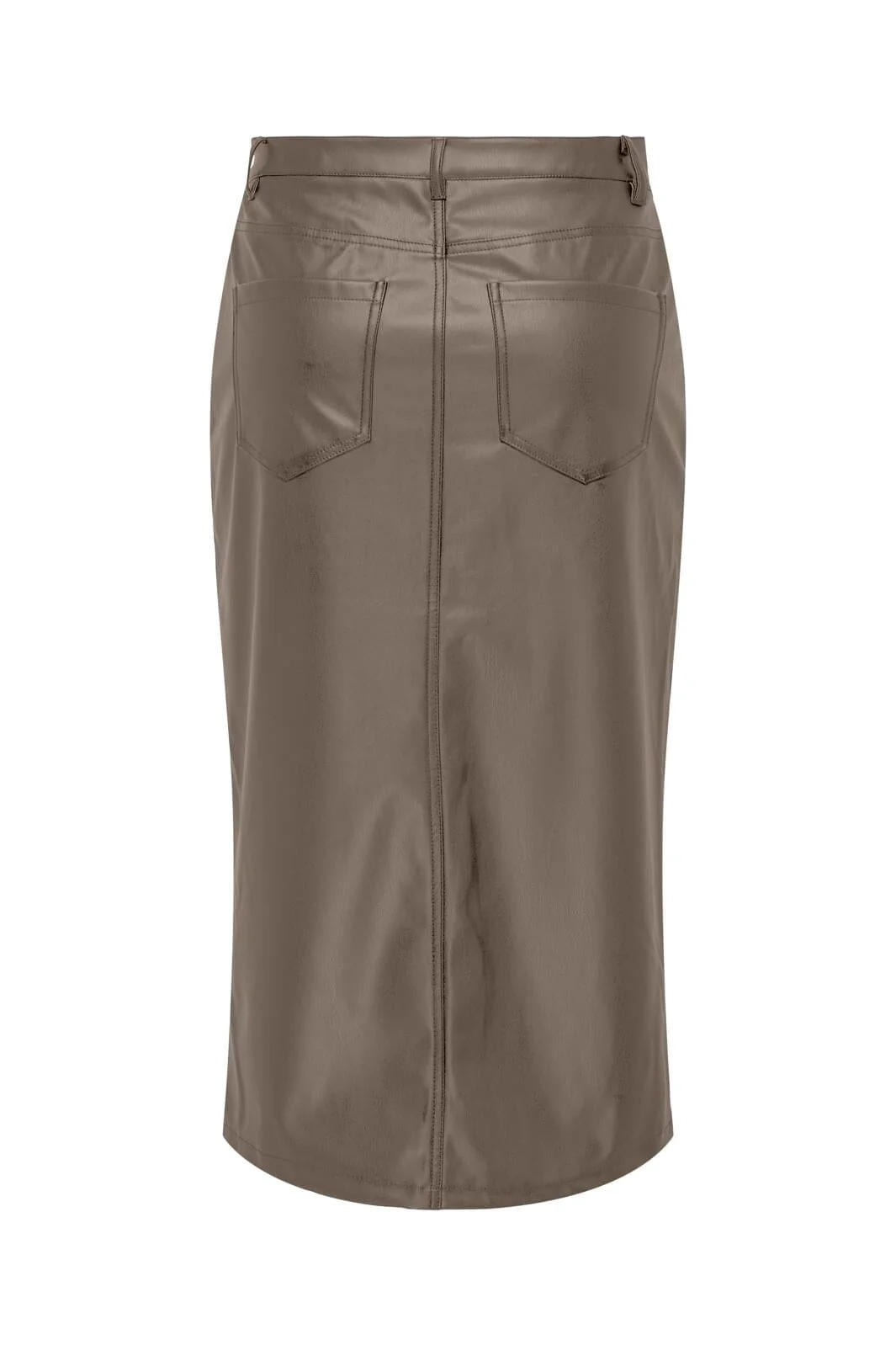 Only Onlkiri Lo Slit Faux Lea Skirt Cc 4579737 walnut
