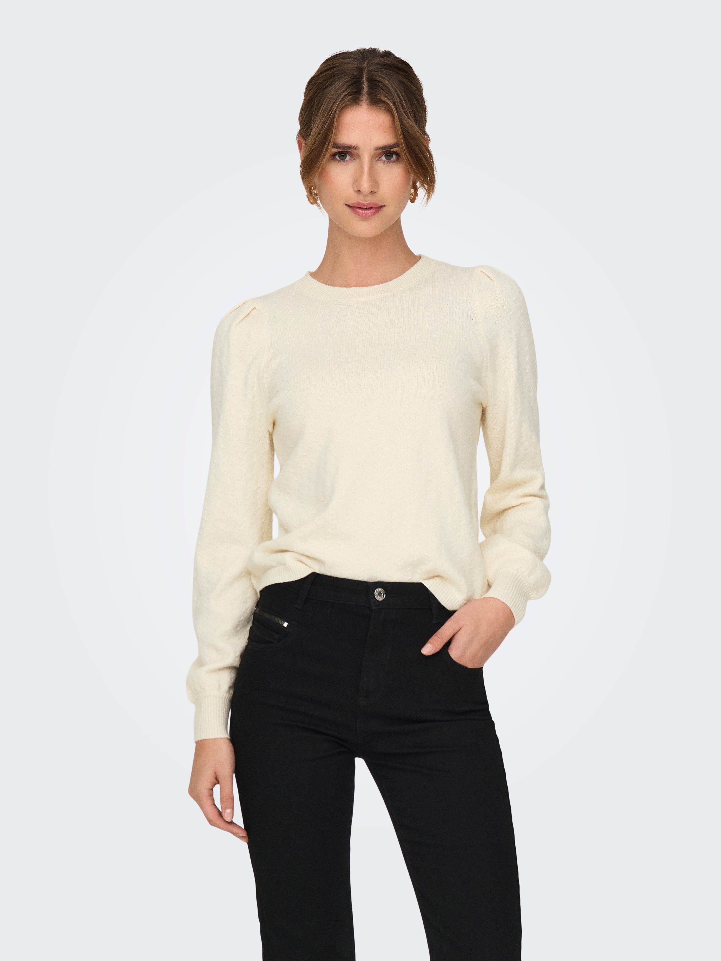 ONLKATIA Strickpullover Whitecap Gray