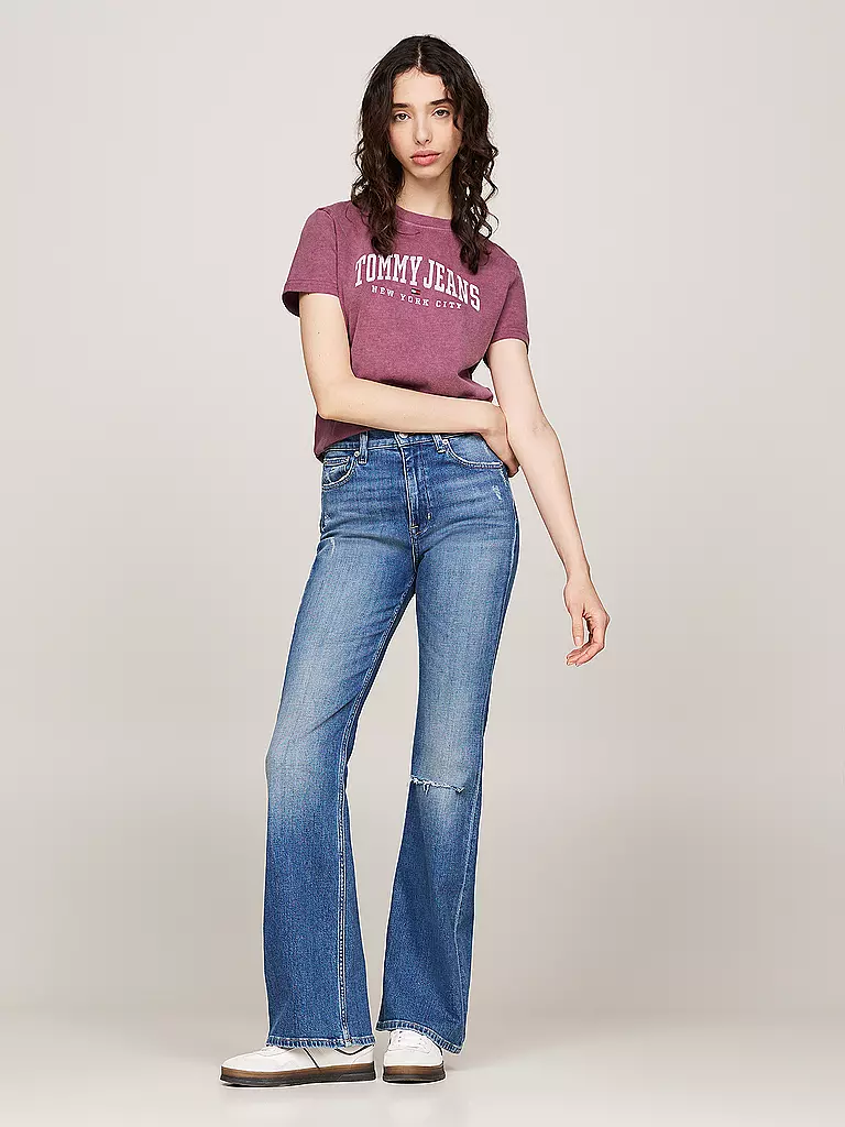 TOMMY JEANS T-Shirt VARSITY dunkelrot