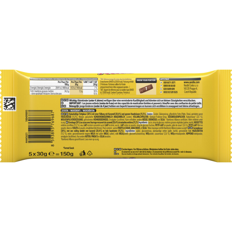 Nuts Melkchocolade snacksize 5-pack