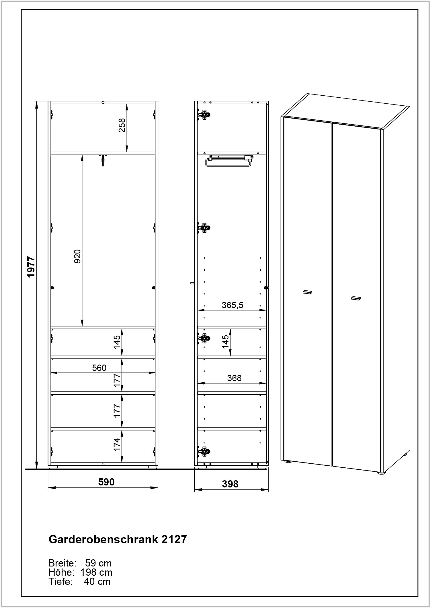 Garderobenschrank LUCENA