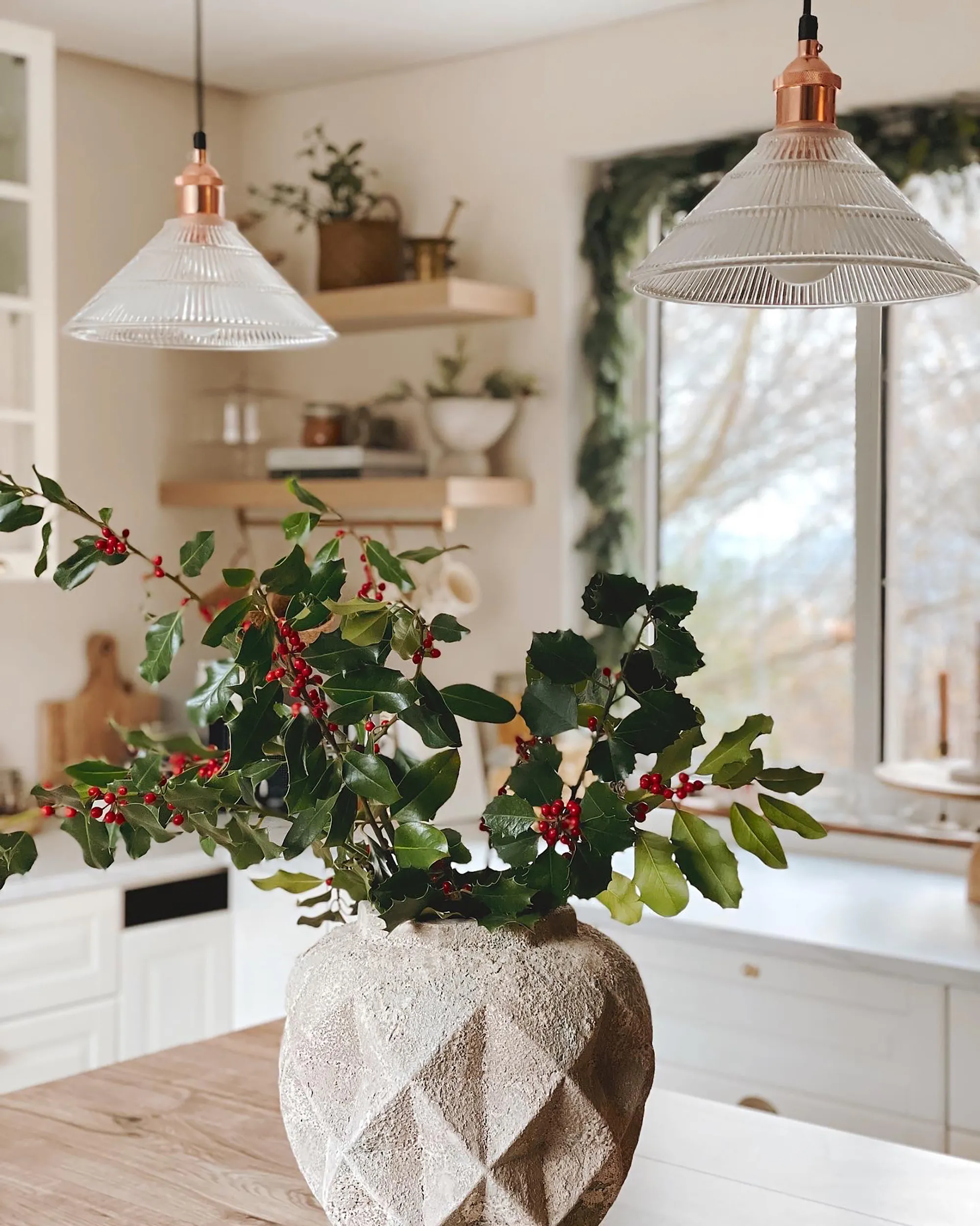 Hanglamp CURONE Glas Koper