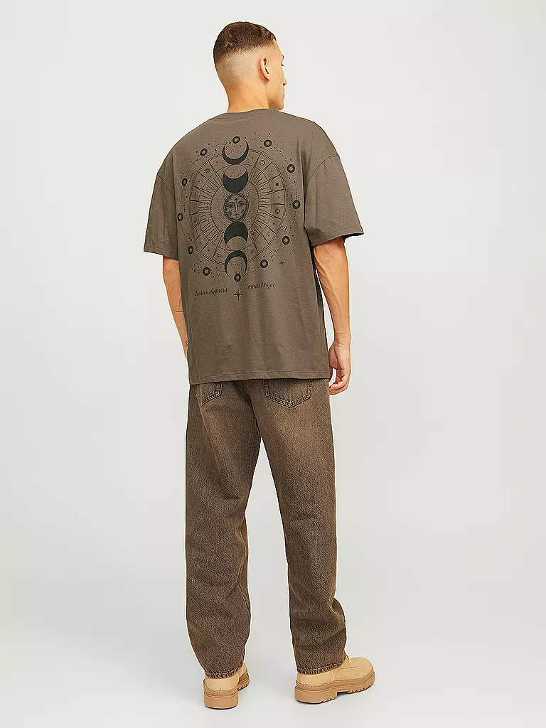 JACK & JONES Jungen T-Shirt JJMYSTIC hellbraun