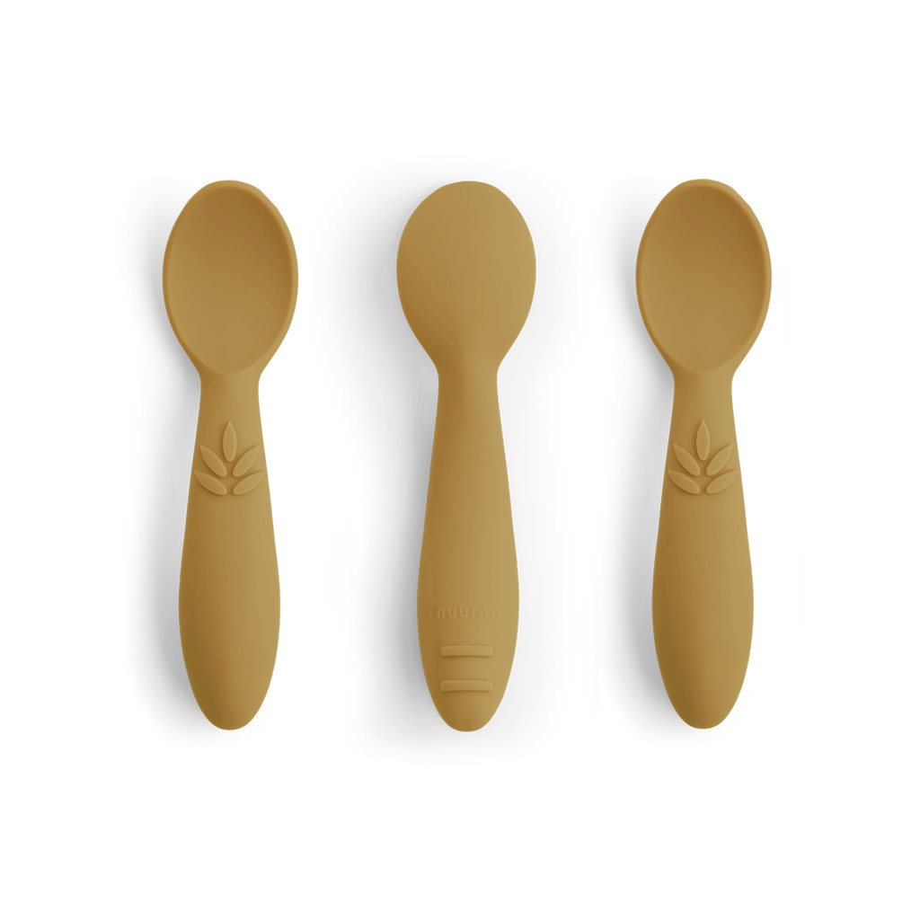 Nuuroo Nuuroo siliconen spoon Ella 3-pack dusty yellow