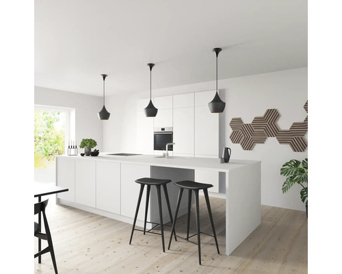 Fjordwall akoestisch paneel zeshoekig walnoot 265 x 265 x 9 mm 1 verpakking = 3 stuks