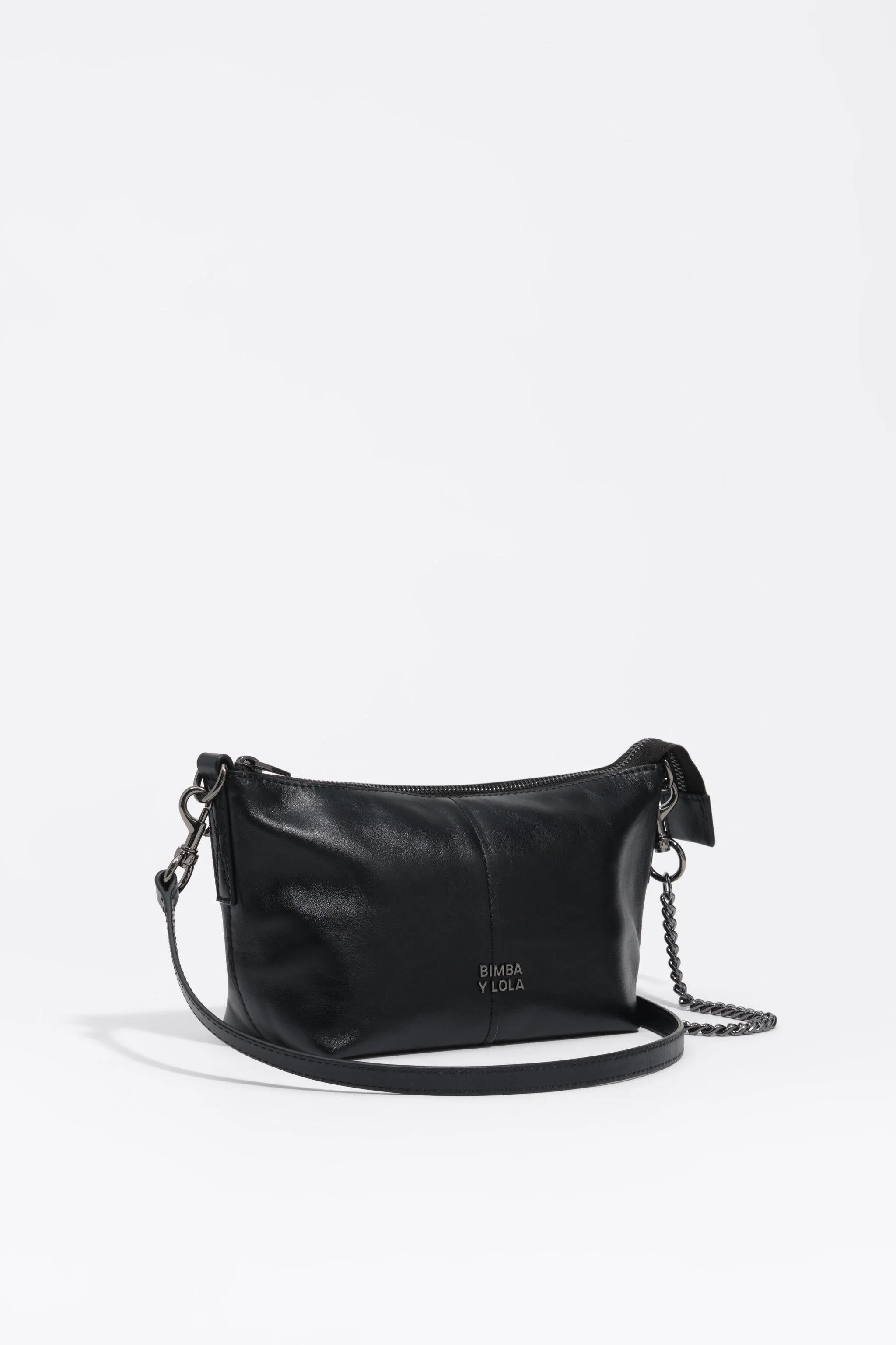 Bolsa pequena Madrid em couro preto