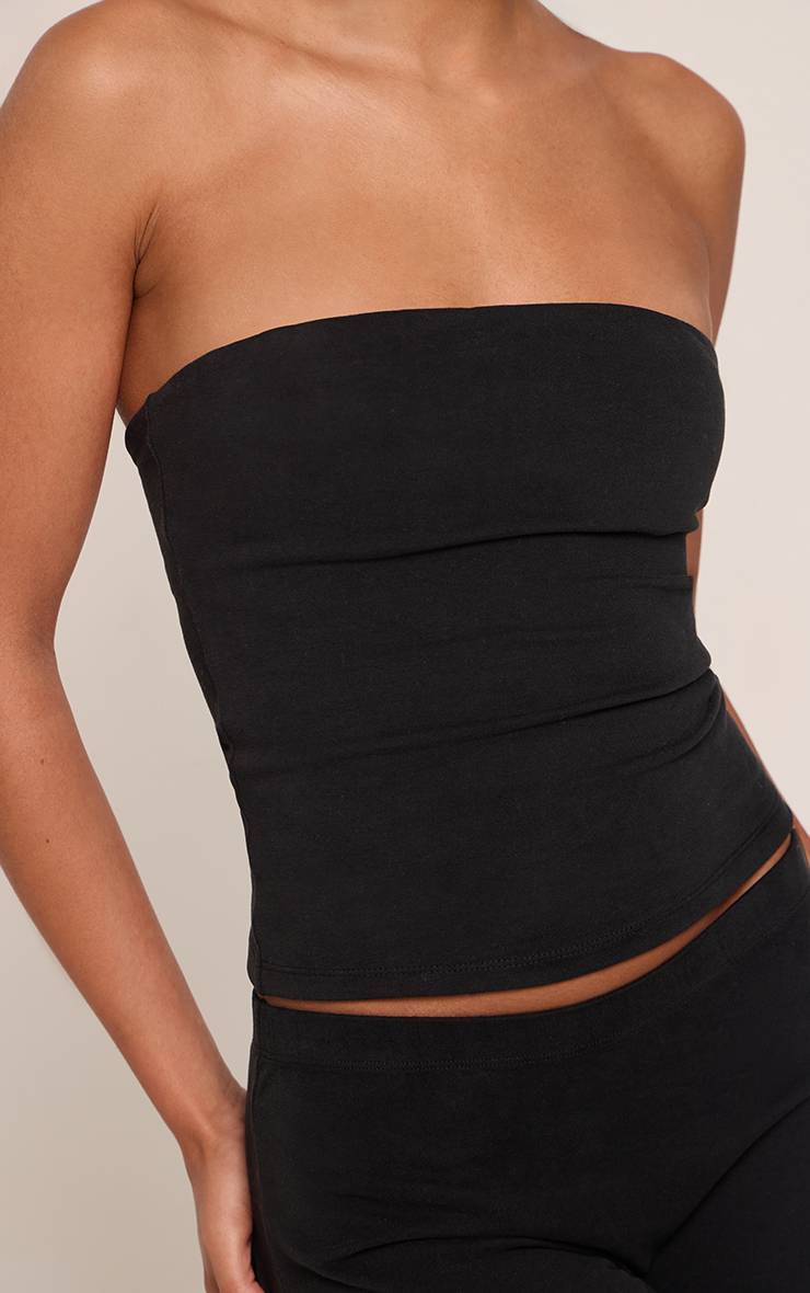 Noir Haut Bandeau Rembourré En Coton Doux