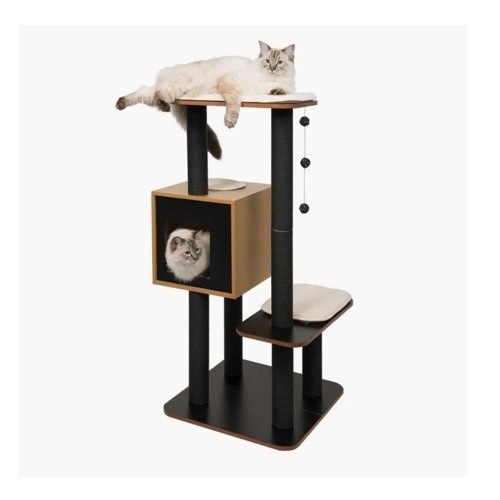 Arranhador Vesper High Base Preto para Gatos