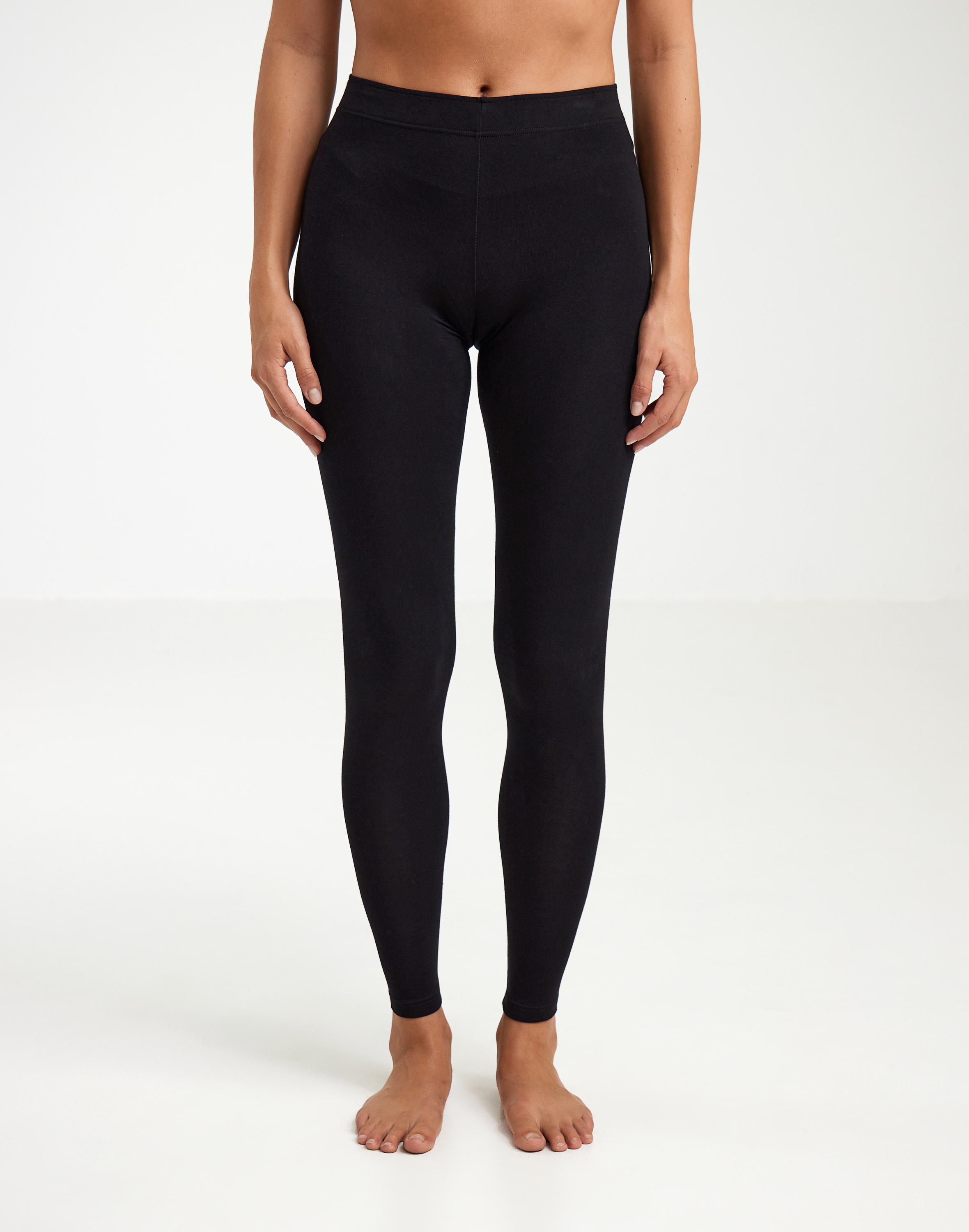 Legging van katoen voor dames in Zwart