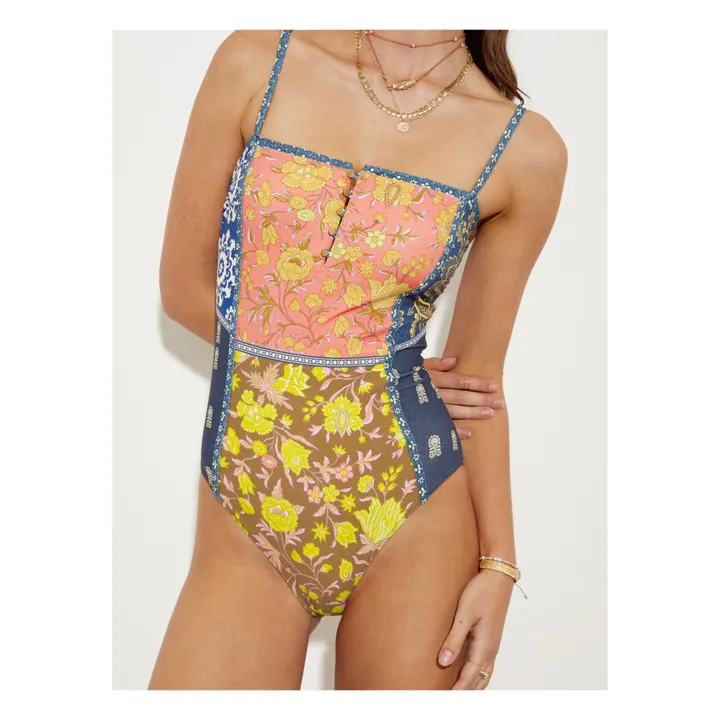 Boteh Maillot 1 Pièce Florimonde Patchwork | Orange