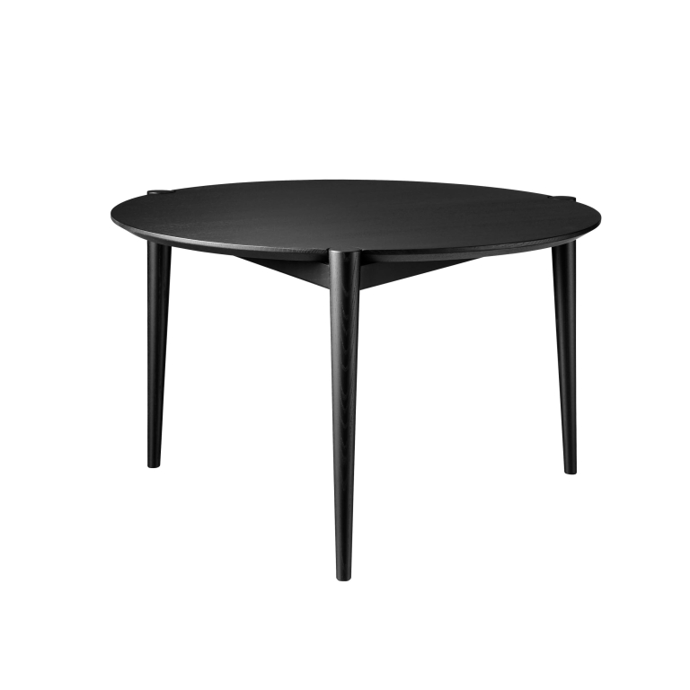 FDB Møbler D102 salontafel Ø70 eiken zwart