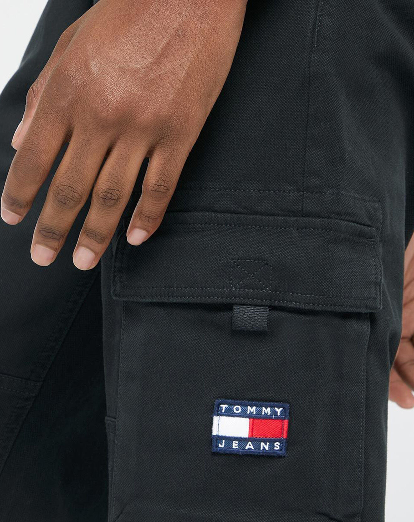 Tommy Jeans Jogging cargo Dad Dobby noir