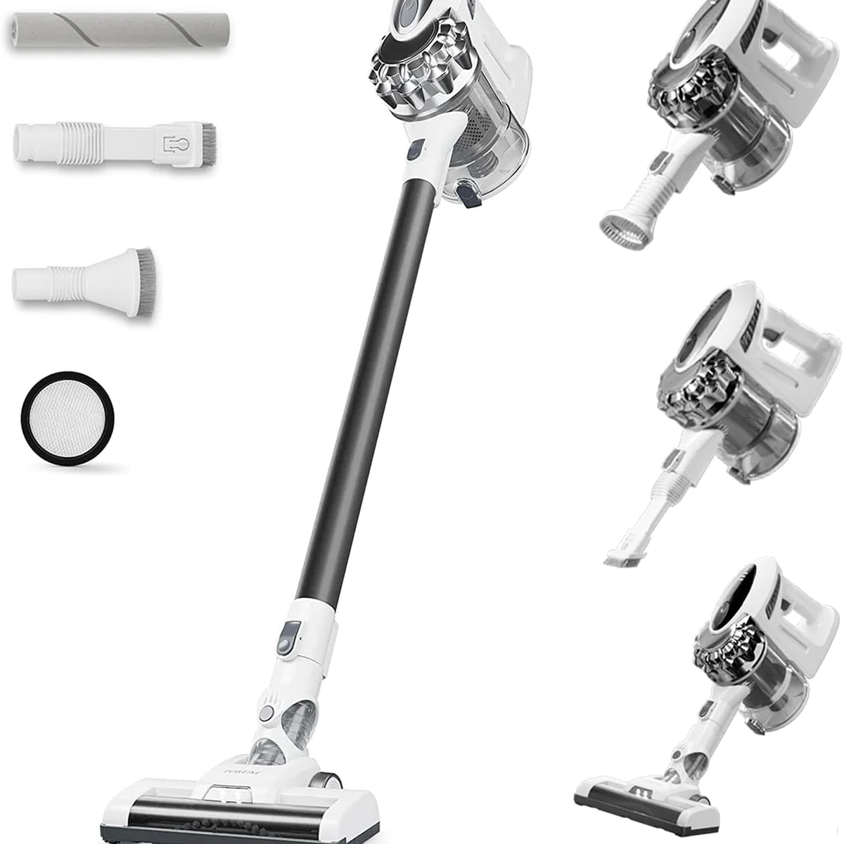 Aspirateur Balai sans Fil 4 en 1 gris blanc Vendos85