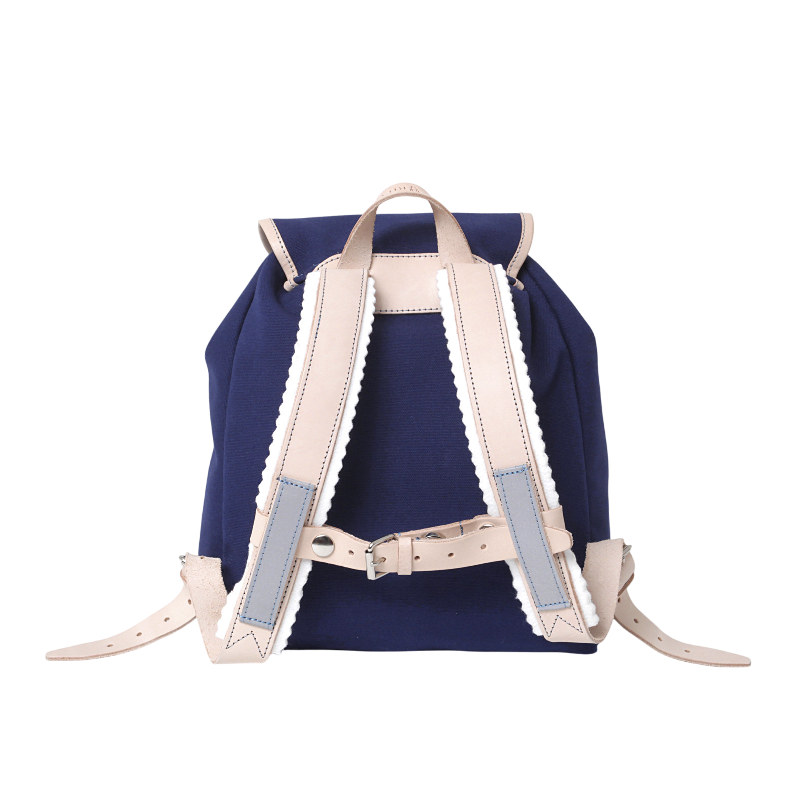 Kinderrucksack Georgie Navy, Leder Natur