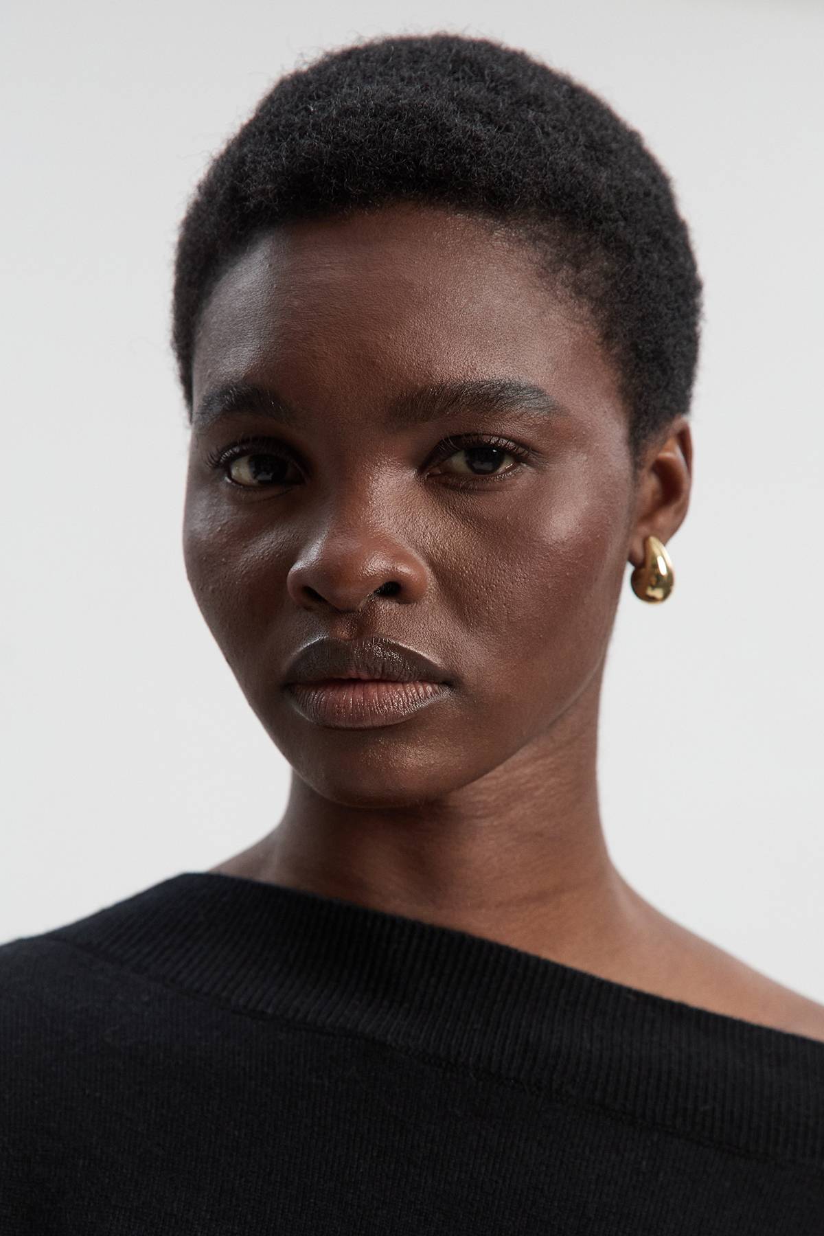 KarenMillen Haut Tricoté Épaules Dénudées Mélange Cachemire