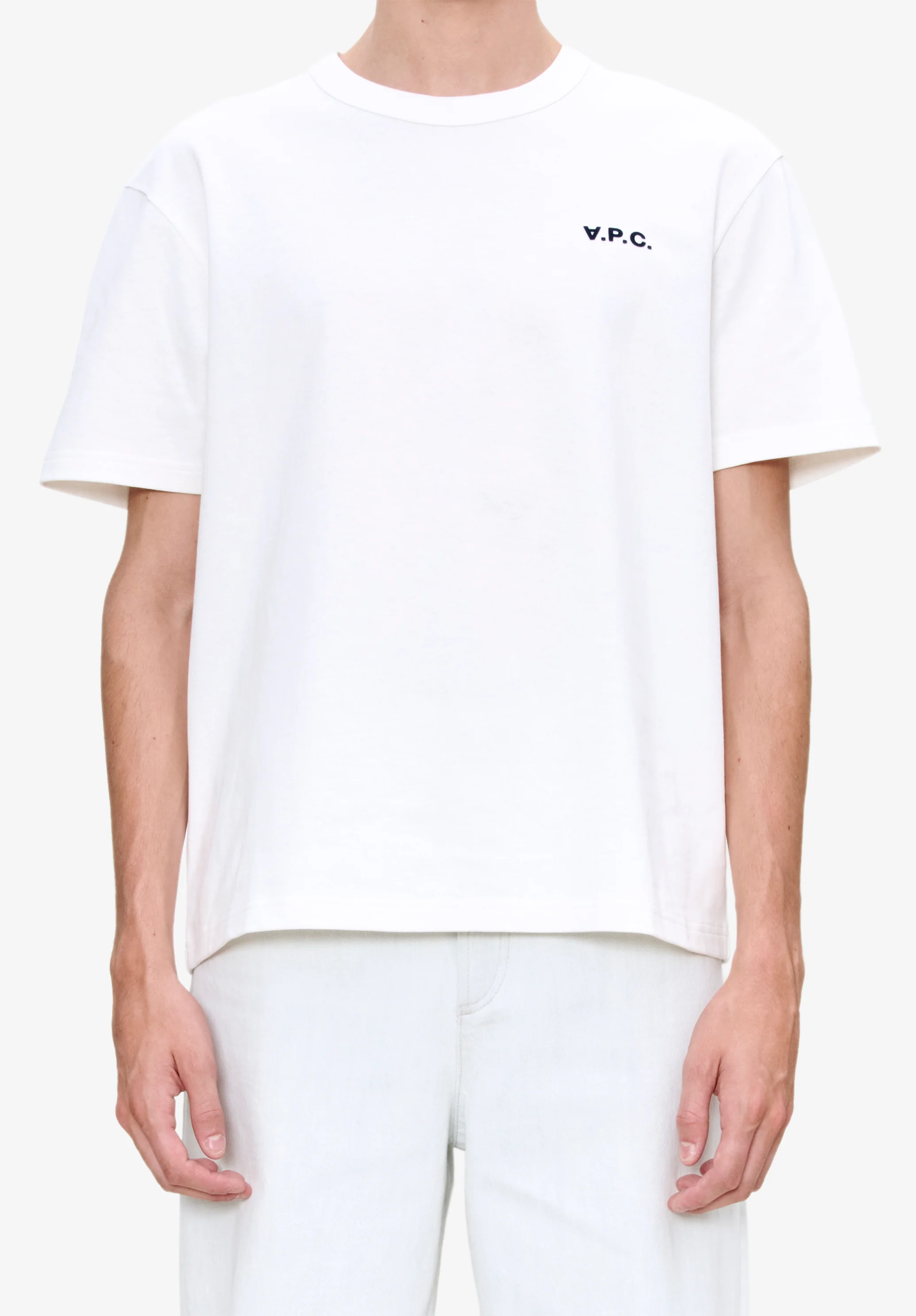 t-shirt boxy petit vpc - Blanc/dark navy