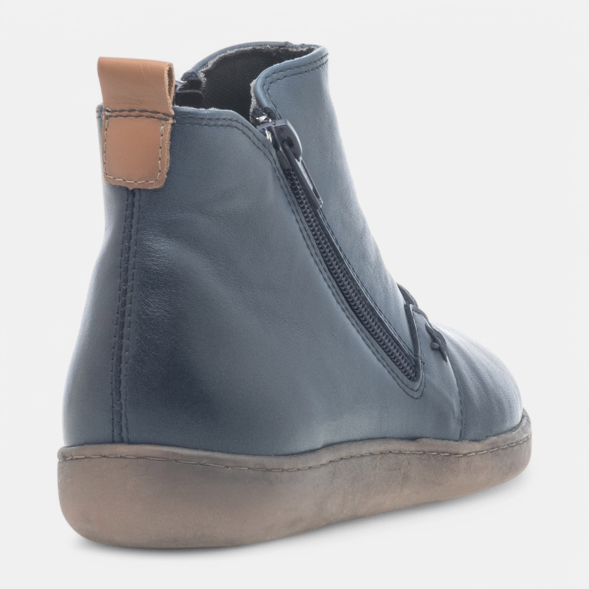 Bottines Femme en cuir bleu