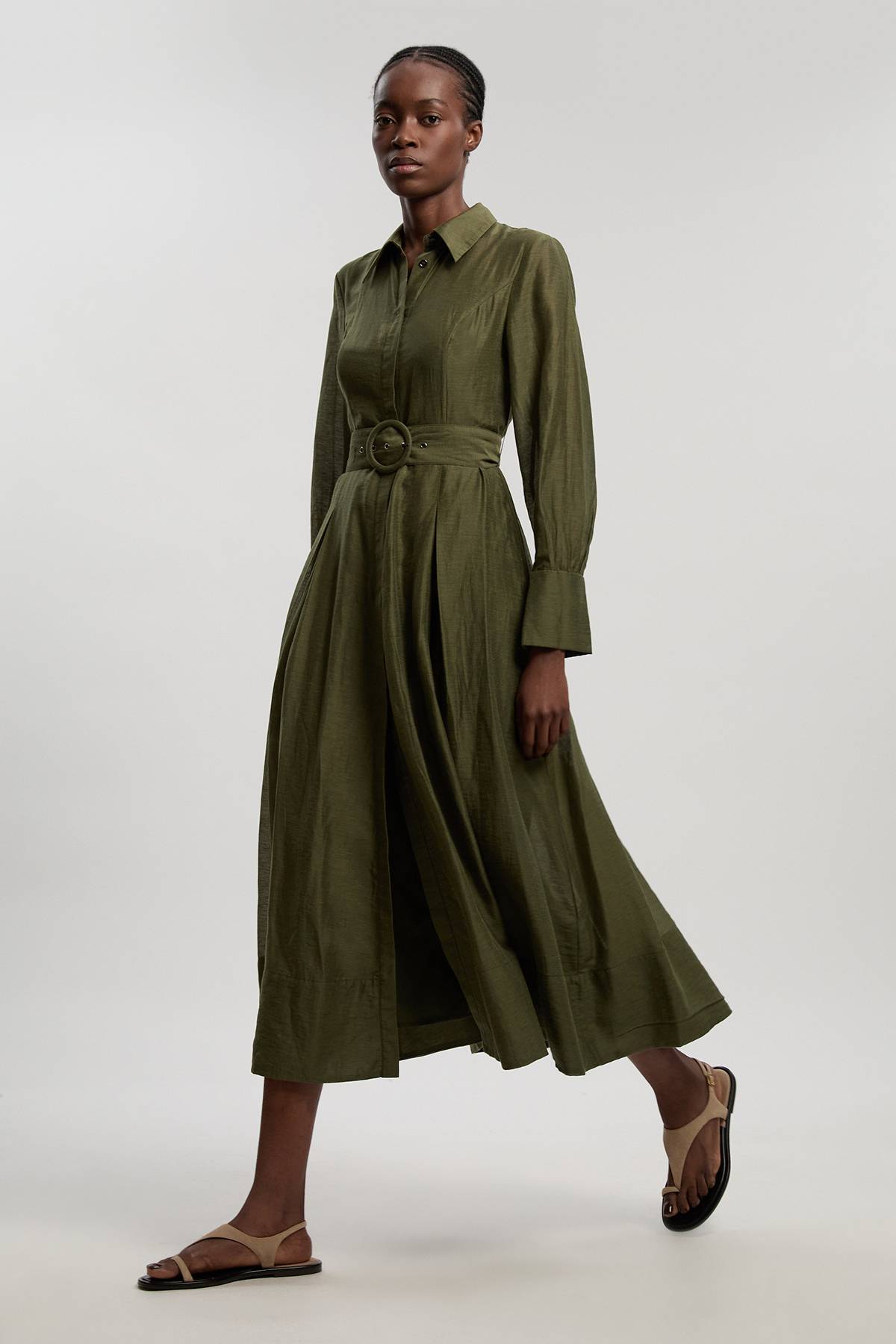 KarenMillen Robe Chemise Midi Tissée En Organdi Petite Taille