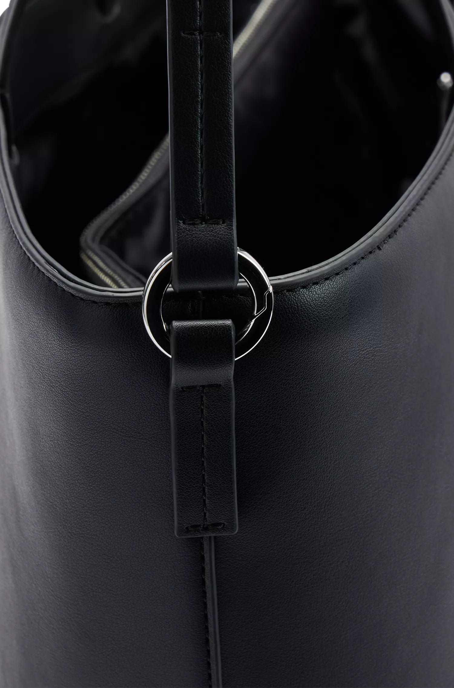 Bolsa de compras HUGO vermelha em couro sintético com detalhe do logotipo