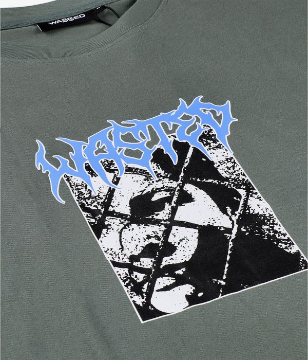 Wasted Paris T-Nine Wire T-Shirt (lichen green ash grey)