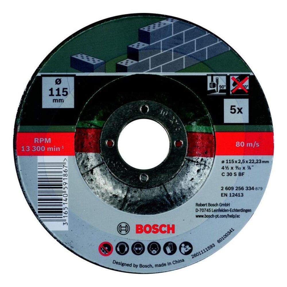 KAPPSKIVE BOSCH STEIN 115X2,5MM 5STK