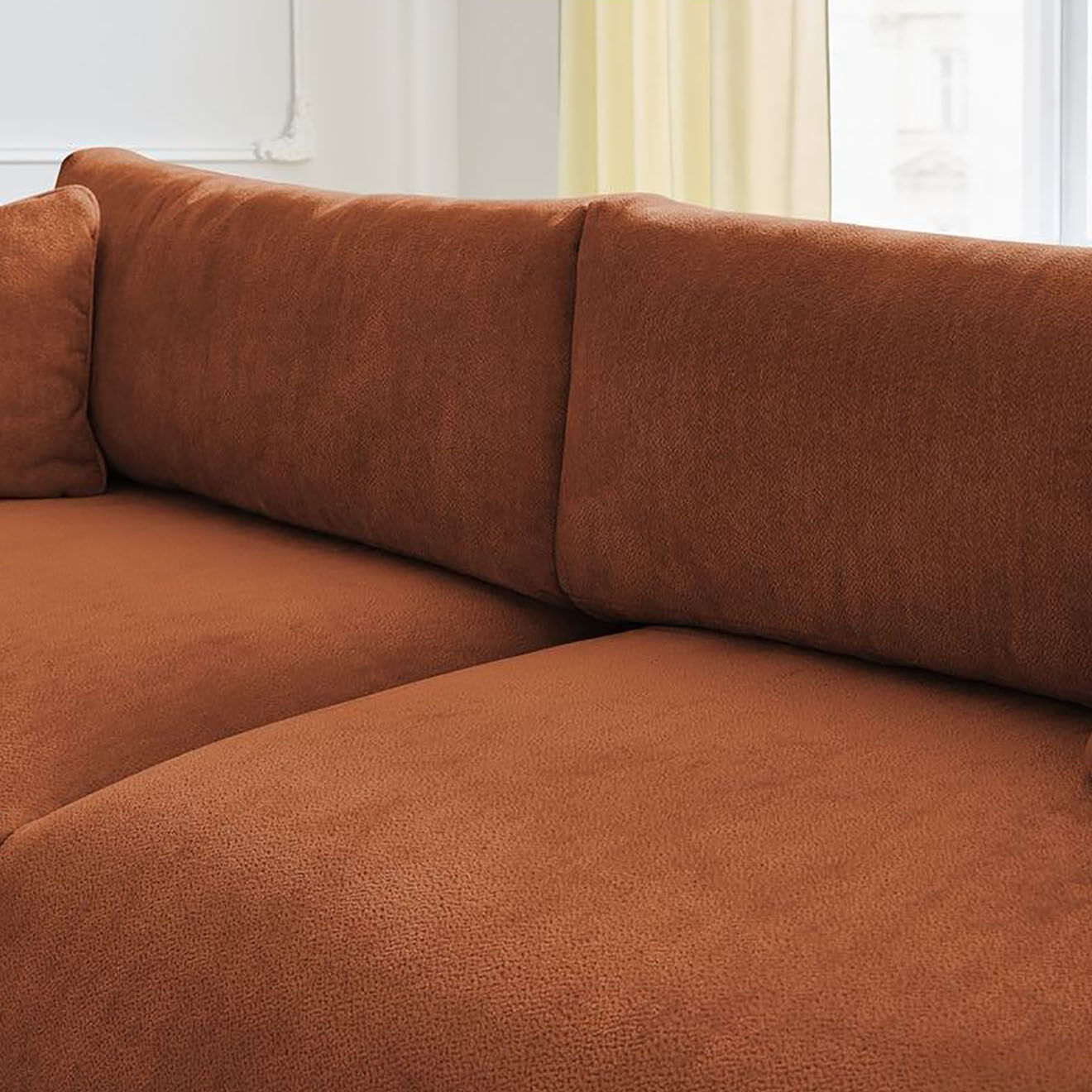 Bobochic Canapé convertible coffre ezechiel rouge - 265x109x82 cm