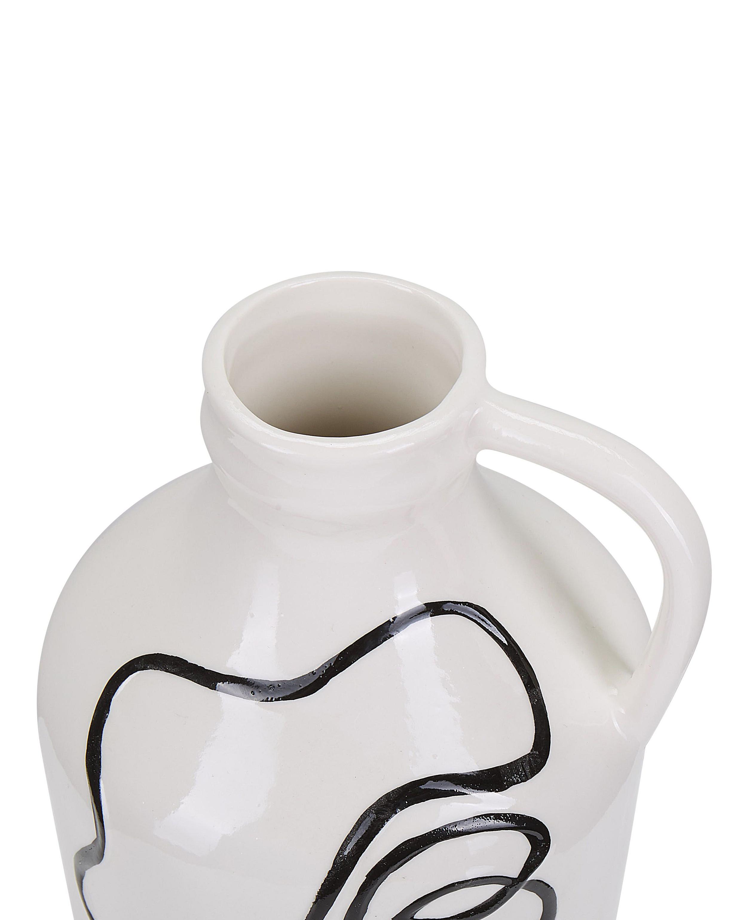 Bloemenvaas AGRINION Steengoed 19 cm Wit