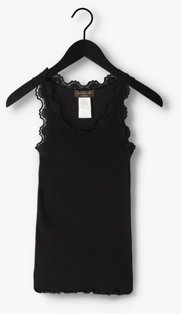 ROSEMUNDE zwarte rosemunde top silk top w/ lace