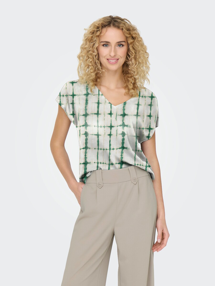 Blusa JDY com mangas curtas e decote em V
