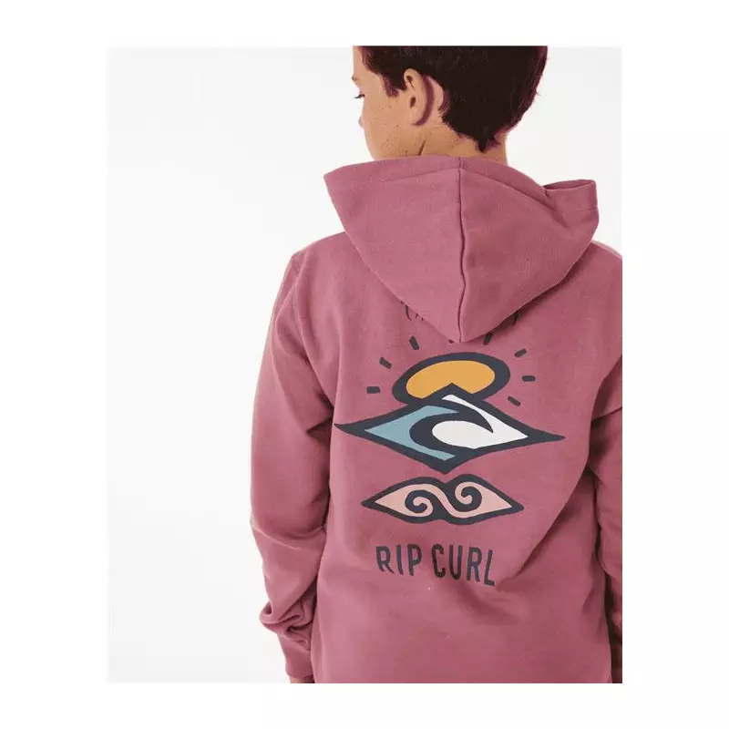 Sweat junior RIPCURL Search Icon Hood -Boy Mauve