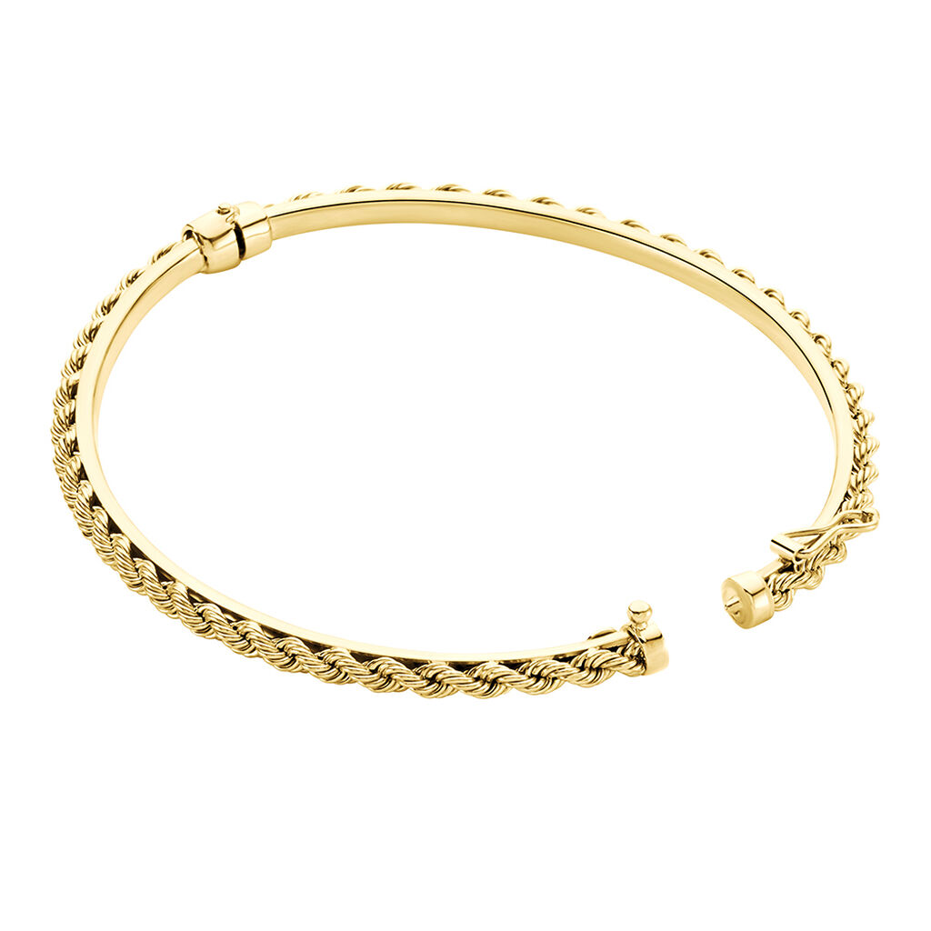 Bracelet Jonc Cordeline Or Jaune