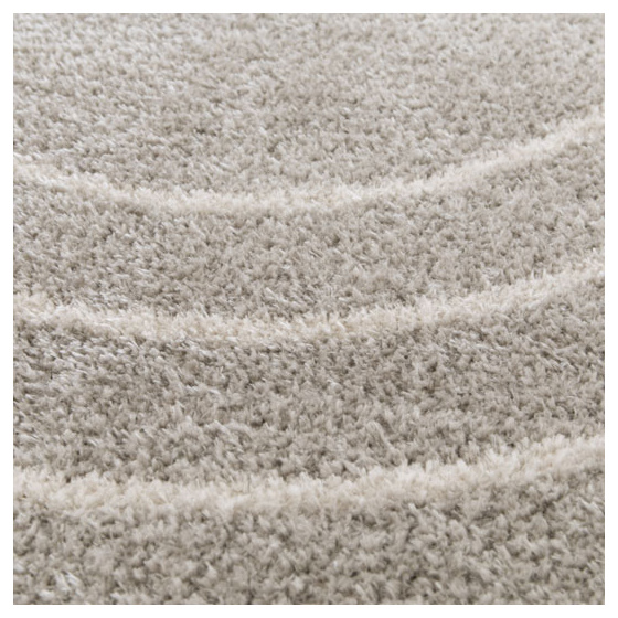 Tapis ovale en matière douce recyclée - masha - taupe et beige - 160 x 230 cm