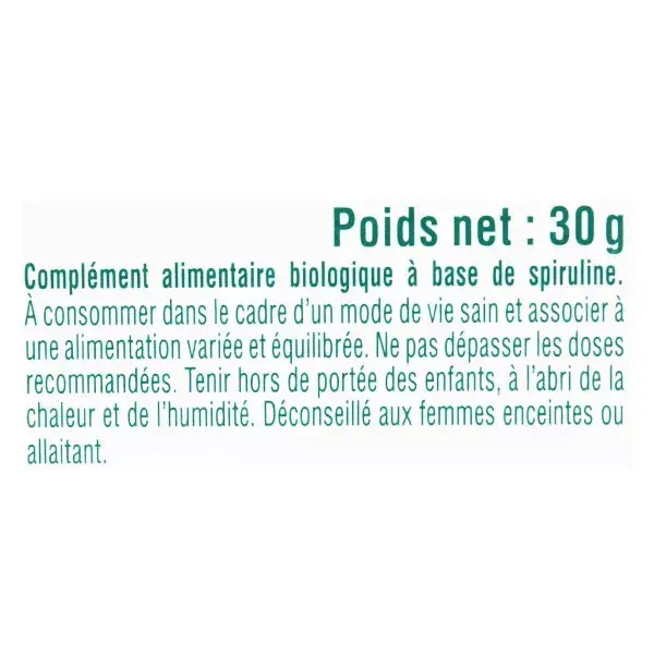 Biosens Super Spiruline Bio 60 comprimés