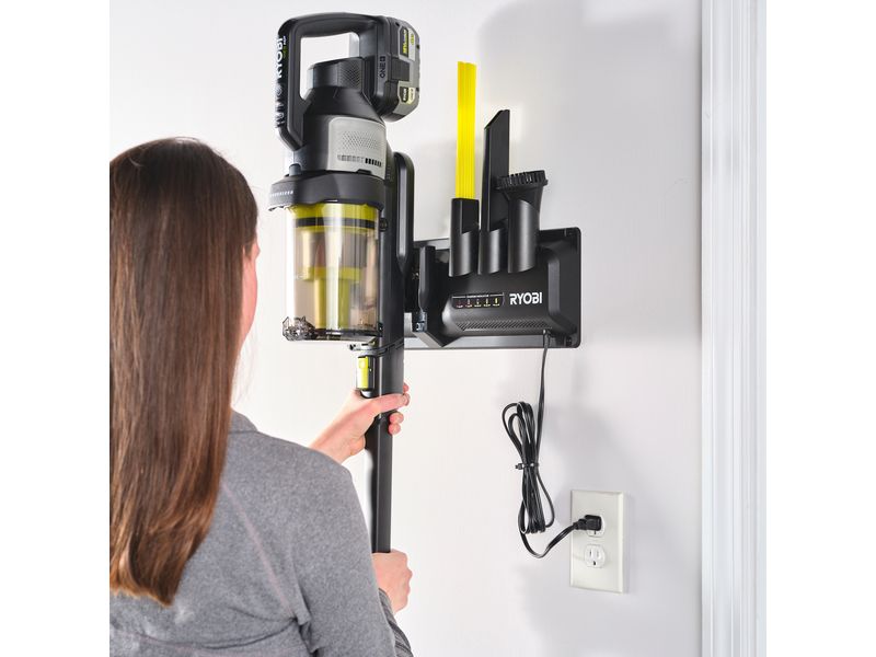 RYOBI Wandhalterung RC18ASV für Bodensauger Wandhalterung mit Ladefunktion für Bodensauger