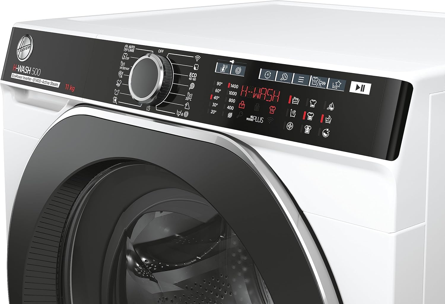 Hoover H-WASH 500 HWP 411AMBC/1-S Waschmaschine/Energieeffizienzklasse A/Füllmenge 11 kg/Eco-Power Inverter Motor/Power Care System/ActiveSteam/hOn App Steuerung/Wi-Fi + Bluetooth