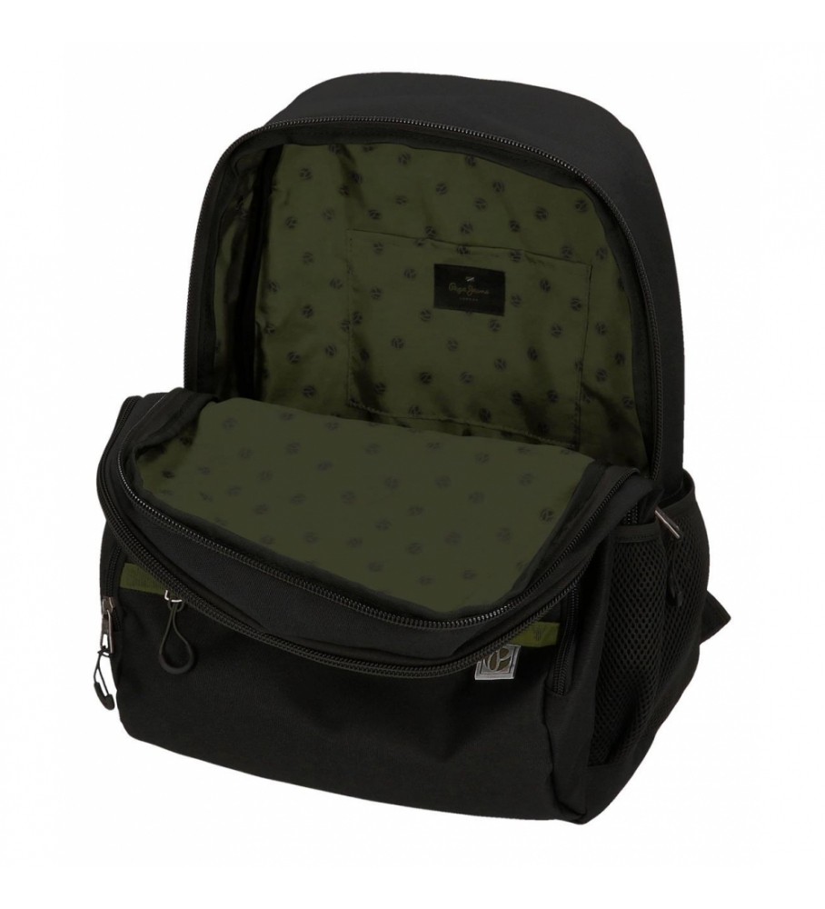 Mochila ajustável Pepe Jeans Luca preta - 33x46x17cm -