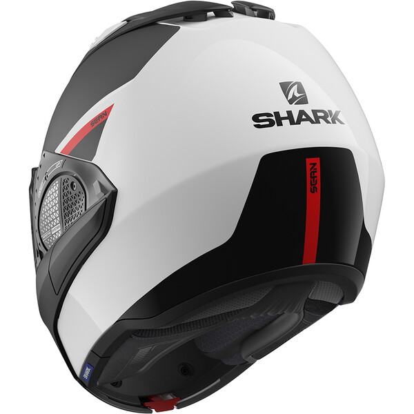 Shark - Casque EVO-GT Sean Blanc / Noir Mat / Rouge