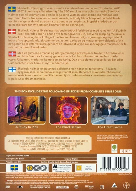 Sherlock Holmes - Sæson 1 - Bbc - DVD