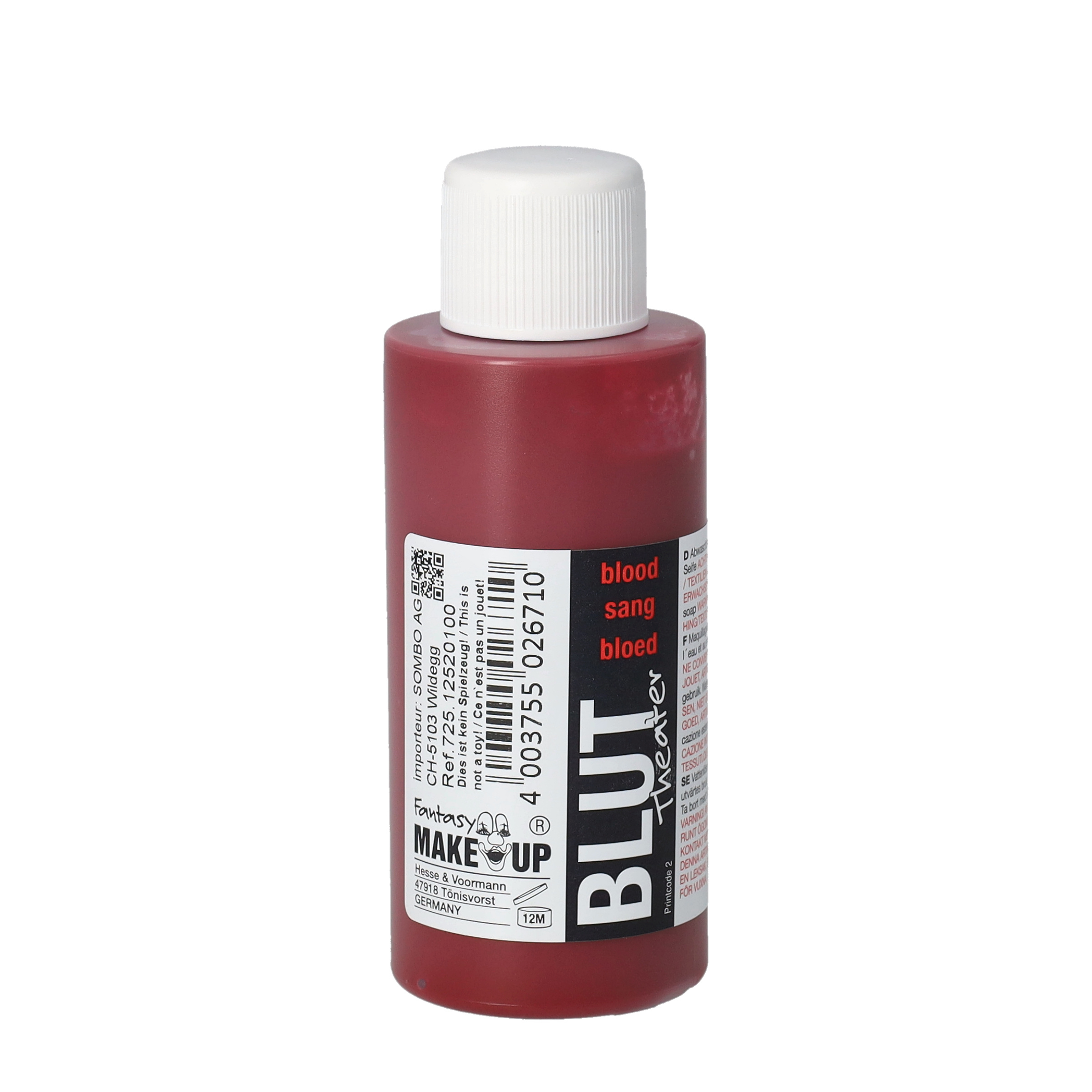 (100ml) Theater Kunst Blut Fasnacht Kostüm Zubehör Motto Party Gesichts SFX Blut Halloween Requisite (725.12520100) - Rot