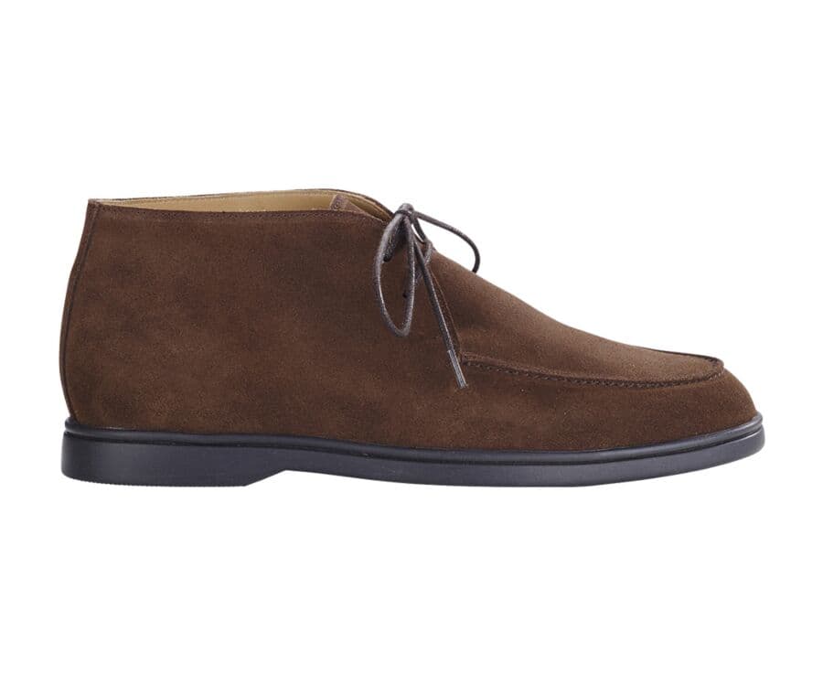 Bottines casual homme Velours Havane - SERENOA